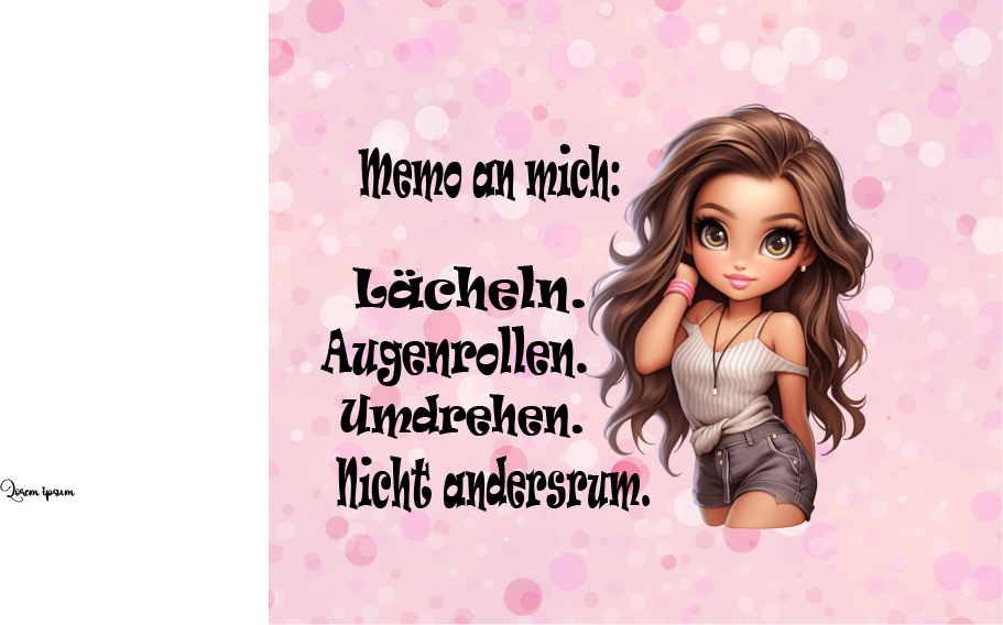 Tumbler " Memo an mich"