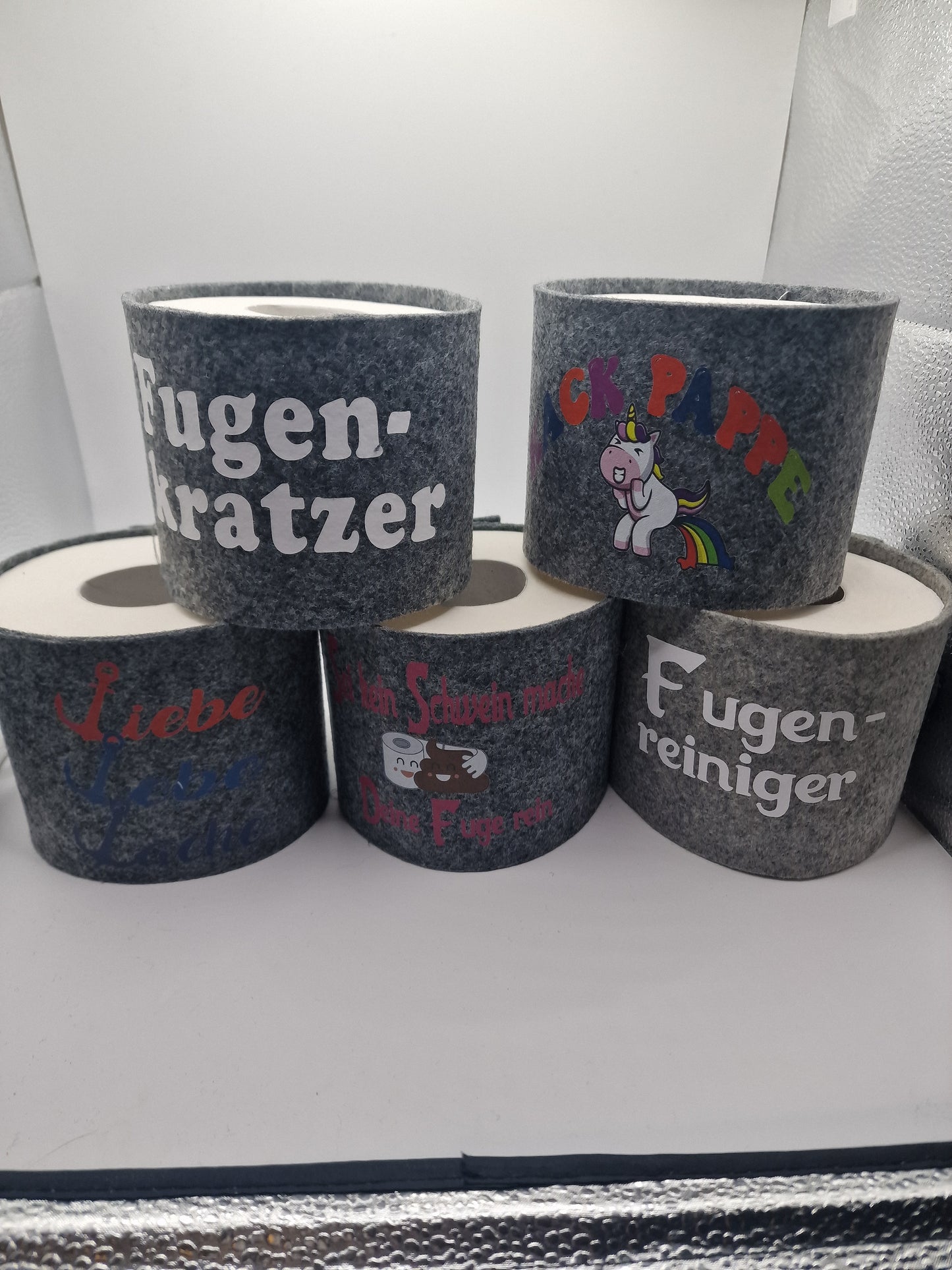 Toilettenpapierhalter aus Filz